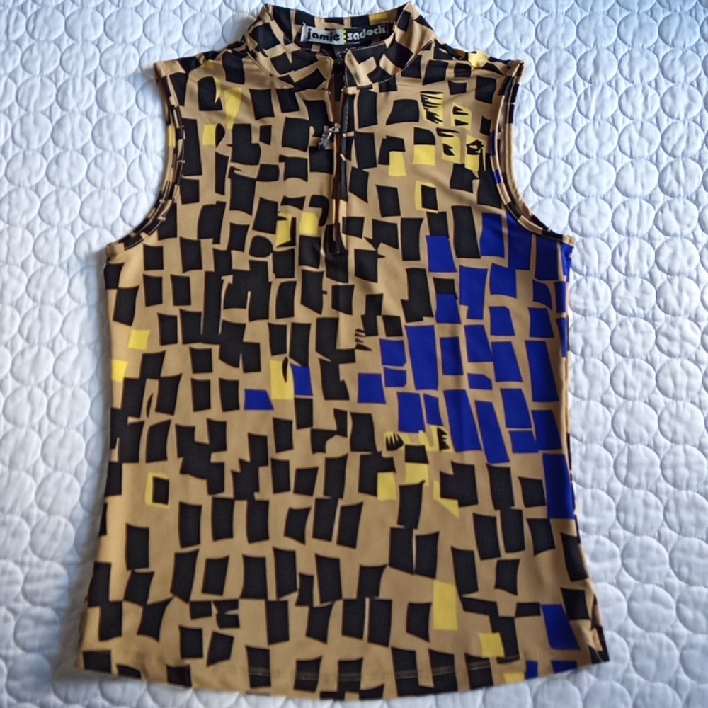NWT New Jamie Sadock Designer Sleeveless Golf Shirt sz Small